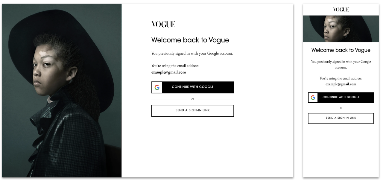 Sign-in journey design
